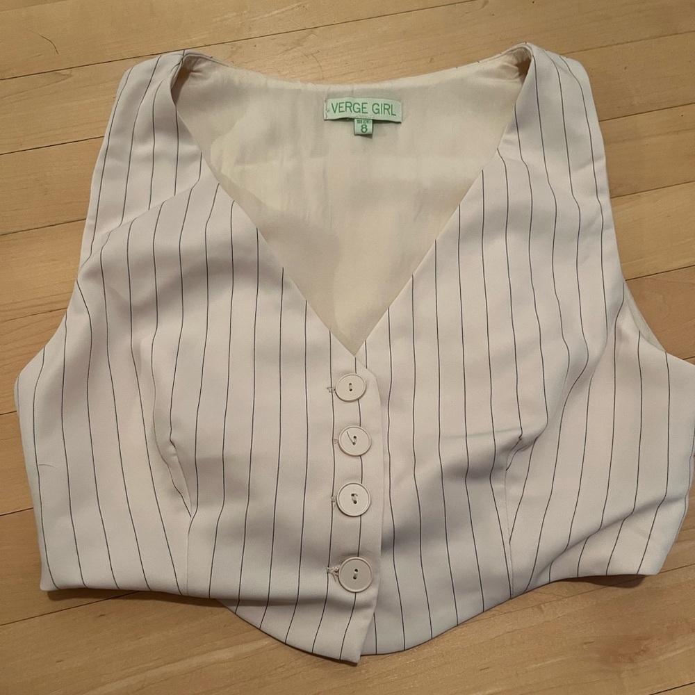 Verge Girl Pinstripe Crop Top